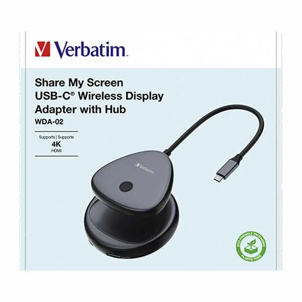 Verbatim belaidis vaizdo perdavimo adapteris 4K USB-C Share My Screen 32147