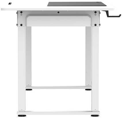 ULTRADESK UPLIFT Biurko 160x75 cm, 72-118 cm, balta ir-balta