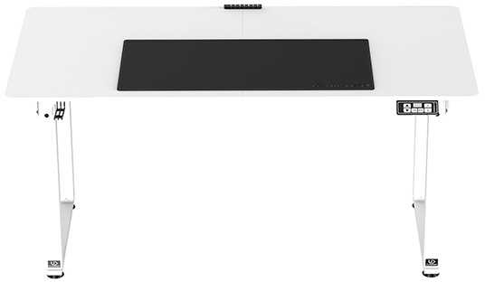 ULTRADESK UPLIFT Biurko 160x75 cm, 72-118 cm, balta ir-balta