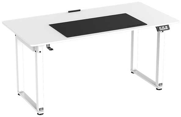 ULTRADESK UPLIFT Biurko 160x75 cm, 72-118 cm, balta ir-balta