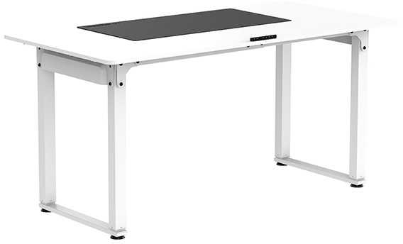 ULTRADESK UPLIFT Biurko 160x75 cm, 72-118 cm, balta ir-balta