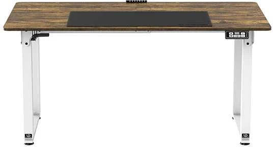 ULTRADESK UPLIFT Biurko 160x75 cm, 72-118 cm, balta ir-ruda