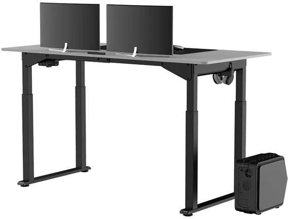 ULTRADESK UPLIFT Biurko 160x75 cm, 72-118 cm, juoda-balta