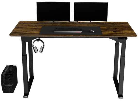 ULTRADESK UPLIFT Biurko 160x75 cm, 72-118 cm, juoda-ruda