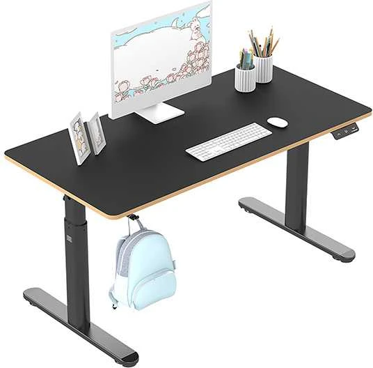 Ultradesk PULSAR juodas stalas su kuprinės laikikliu