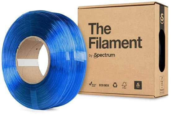 Spectrum PETG gijos papildymas 1.75 mm 1kg - skaidriai mėlyna