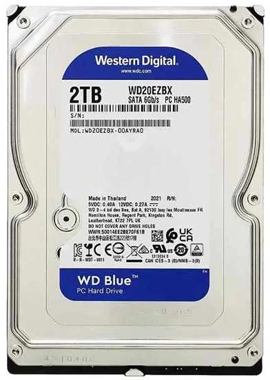 Sandisk Western Digital | Kietasis diskas | Mėlyna WD20EZBX | 7200 RPM | 2000 GB