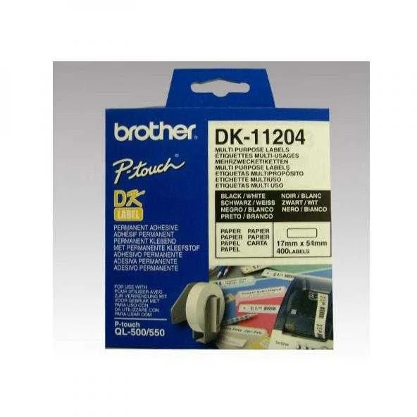 Brother Brolis | DK-11204 Universalios etiketės | Baltas | DK | 17mm x 54mm