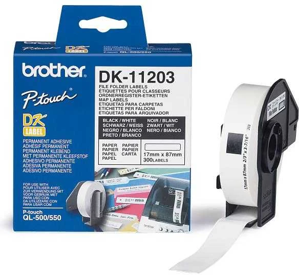 Brother DK-11203 etikečių juostelė Juoda ant baltos