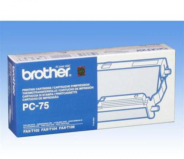 Brother PC-75 fakso reikmuo 144 puslapiai Juoda Fakso kasetė + juosta 1 vnt