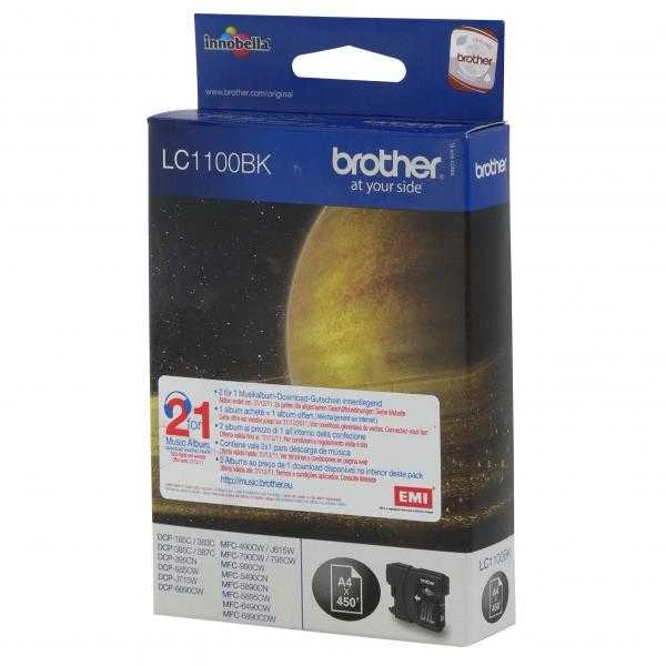BROTHER LC-1100BK TONERIS Juodas 450P