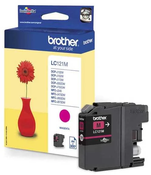 Rašalo kasetė Brother LC-121M, purpurinė