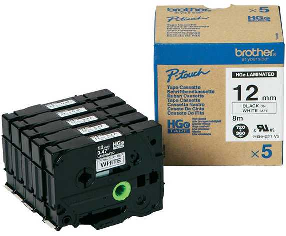 BROTHER HGE231V5 12 Juodas ON Baltas