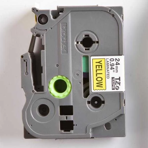 Brother | TZe-651 Laminated Tape | Juodas On Geltona | TZe | 8 m | 2.4 cm