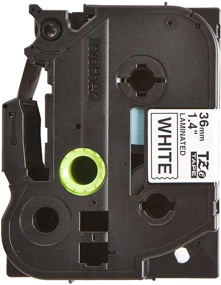 Brother | TZe-261 Laminated Tape | Juodas on Baltas | TZe | 8 m | 3.6 cm