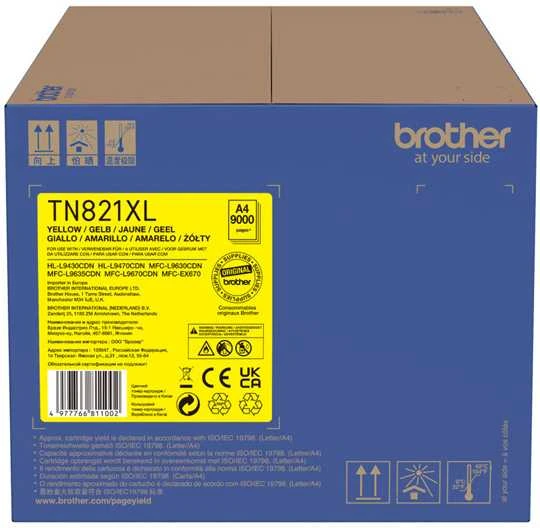 BROTHER TONER Geltonas XL, 9000 PAGES