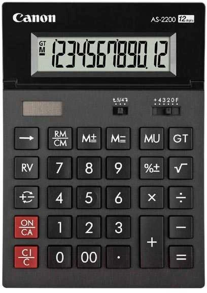 Canon AS-2200 skaičiuotuvas su 12 skaitmenų ekranu