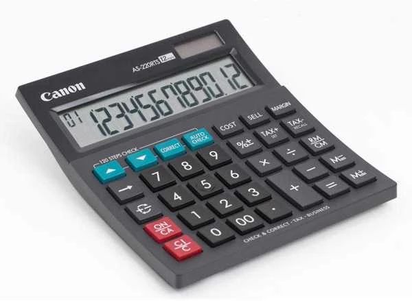 Canon AS-220RTS skaičiuotuvas Desktopas Skaičiuotuvo ekranas Juoda