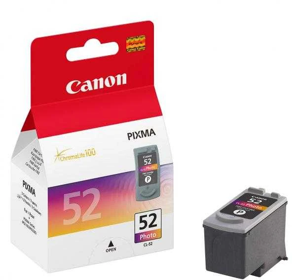 „Canon CL-52 FINE“ spalvoto rašalo kasetė (žydra, rausva, juoda) (skirta „Pixma iP6120/6220“), 710 psl. @ A4 5% „Canon“