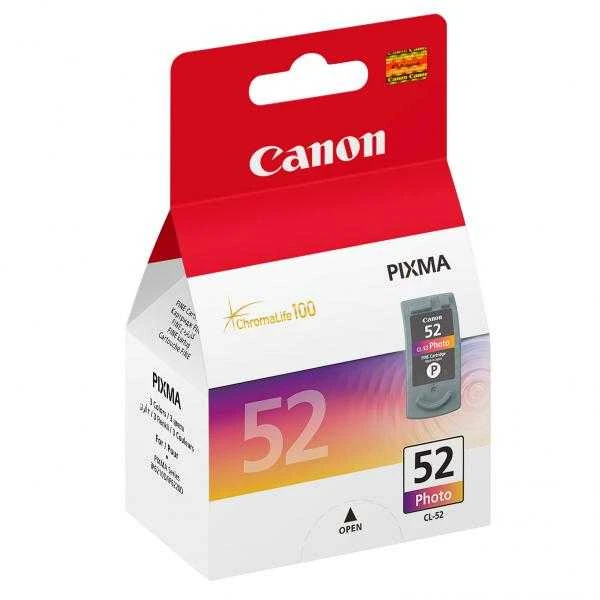 „Canon CL-52 FINE“ spalvoto rašalo kasetė (žydra, rausva, juoda) (skirta „Pixma iP6120/6220“), 710 psl. @ A4 5% „Canon“