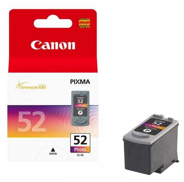 „Canon CL-52 FINE“ spalvoto rašalo kasetė (žydra, rausva, juoda) (skirta „Pixma iP6120/6220“), 710 psl. @ A4 5% „Canon“