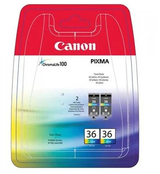 Rašalo Kasetė - Canon CLI-36 Twin Pack 12ml Spalvota