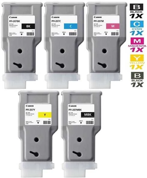 Canon PFI-207 MBK Originalus Matinis Juodas 1 vnt