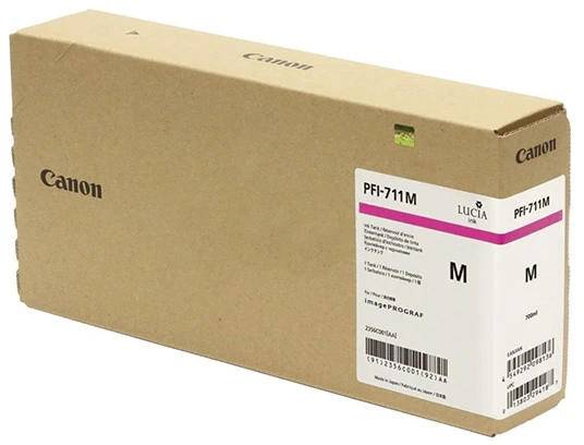 Canon PFI-711 M rašalo kasetė 1 vnt Originalus Rausvai raudona