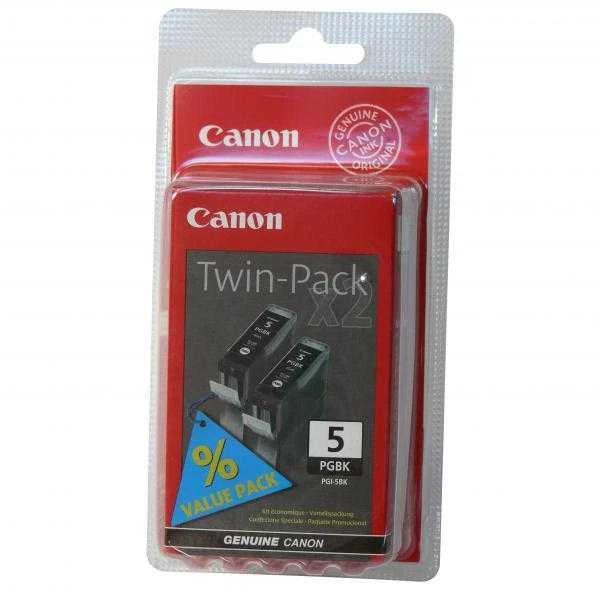 CANON PGI-5BK rašalo kasetė juoda standartinės talpos 2 pakuočių lizdinė plokštelė su signalizacija