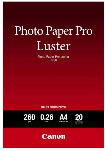 CANON LU-101 fotopopierius Pro Luster A4 20 lapų 260gsm 0,26mm
