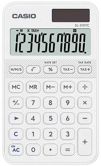 Casio SL-310YC balta skaičiuotuvas su ekranu