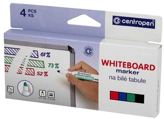 „Centropen“ lentos žymeklis, mišinys, sausas trynimas, 4 vnt (8559/4PCS)