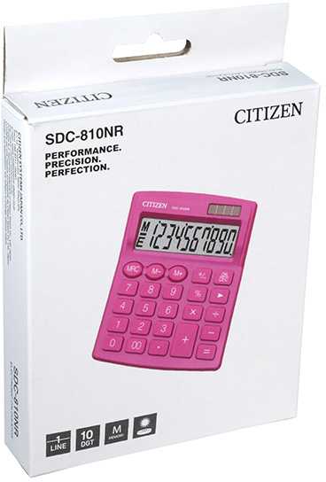 Skaičiuotuvas - Citizen Sdc-810nr, Rožinis