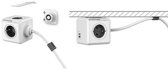 Cubenest – Powercube, 1,5 m, išplėstinis USB PD 35 W, 2X C, pilkas, POWERCUBE, 4 lizdai, 2 x USB C, maitinimo tiekimas 35 W