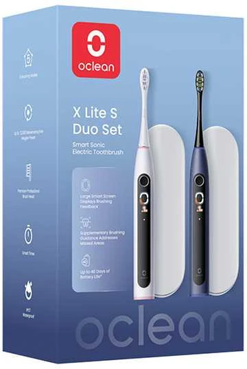 Oclean Elektrinis dantų šepetėlis X Lite S Duo Set