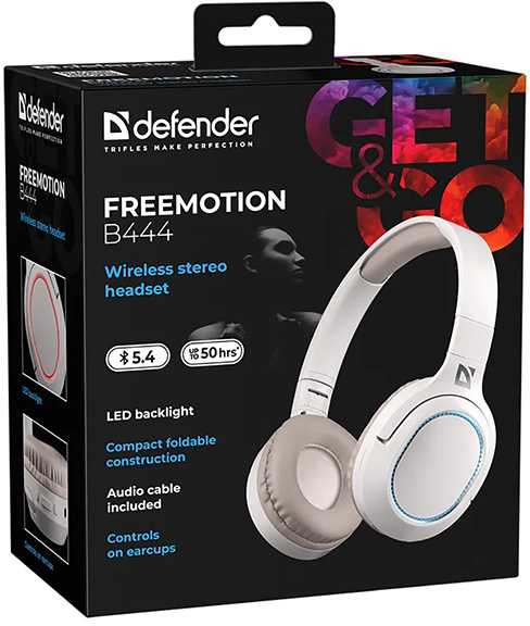 Ausinės „Defender Bluetooth Freemotion B444“ smėlio spalvos