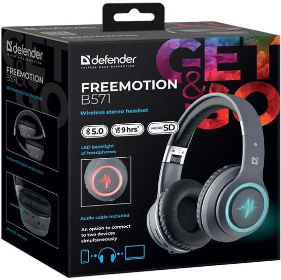 Defender Freemotion B571 ausinės su LED apšvietimu
