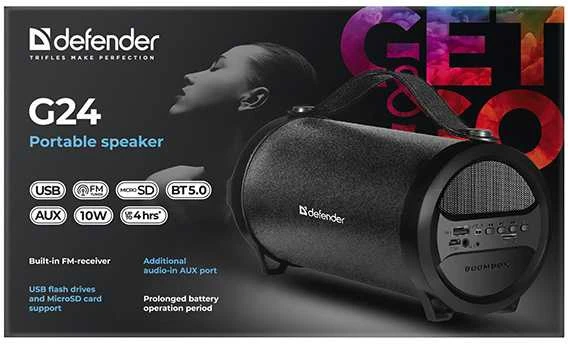 SPEAKER DEFENDER G24 BLUETOOTH/FM/TF/USB 10W Juodas