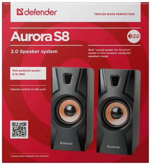 Kompiuterio kolonėlės Garsiakalbiai - Defender Aurora S8 2.0 8W USB