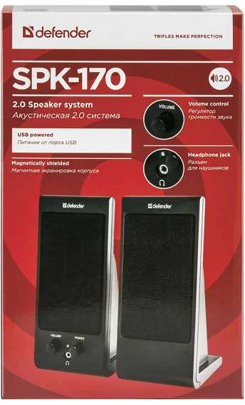 Kompiuterio kolonėlės DEFENDER 2.0 Speaker System 2x2W (RMS), juodas, SPK170BL