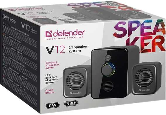 Defender V12 speaker Juodas 11W USB