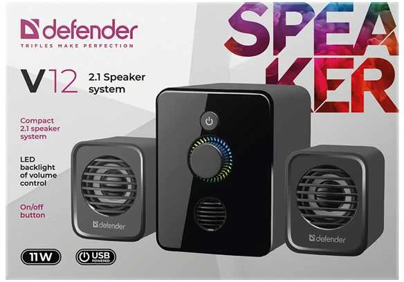 Defender V12 speaker Juodas 11W USB