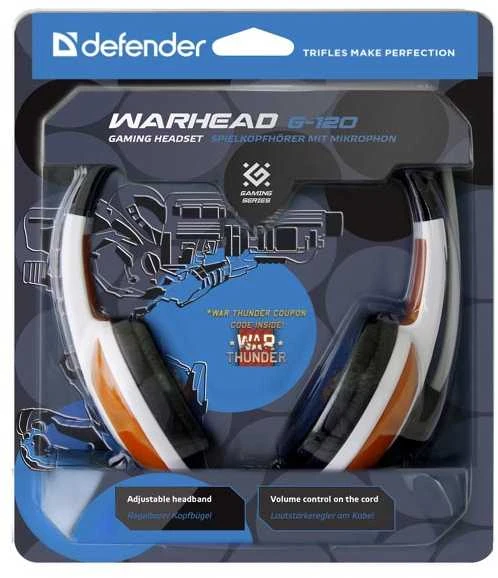 Ausinės Defender Warhead G-120 Baltai-Raudona