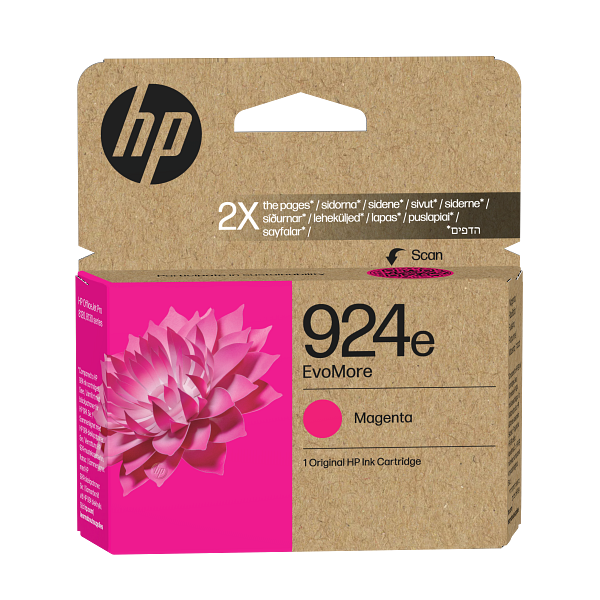 HP oryginalny ink EvoMore 4K0U8NE#CE1, HP 924e, magenta, 800s aprašymas - Prekės nuotrauka HP oryginalny ink EvoMore 4K0U8NE#CE1, HP 924e, magenta, 800s aprašymas - Prekės nuotrauka