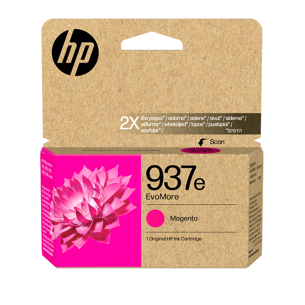Originalus HP rašalas EvoMore 4S6W7NE, HP 937e, rausvai raudonas, 1650s aprašymas - Prekės nuotrauka