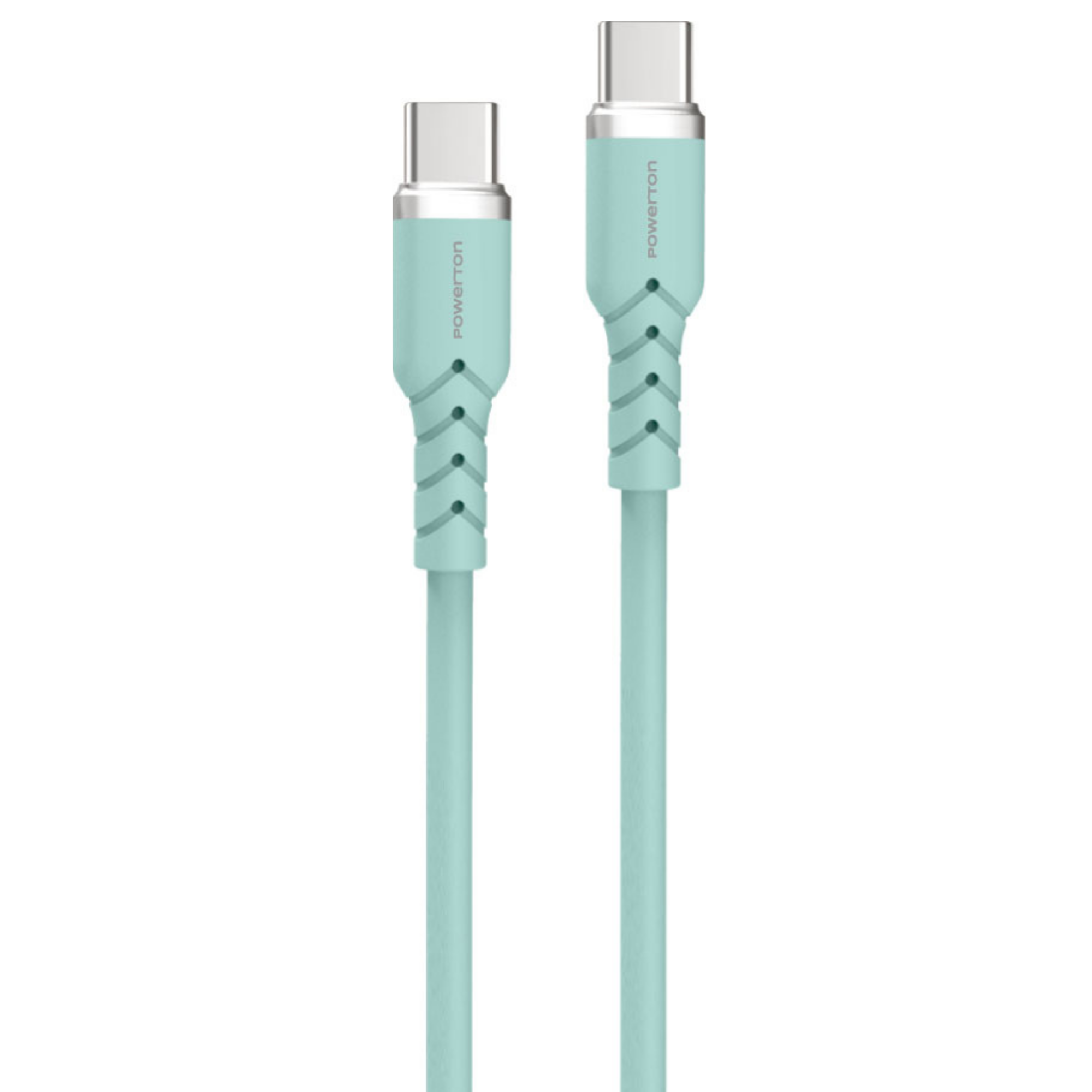 Neutralle Powerton ENERGY PASTEL EDITION USB-C kabelis, 60 W, 1 m, silikoninis, mėtų aprašymas - Prekės nuotrauka