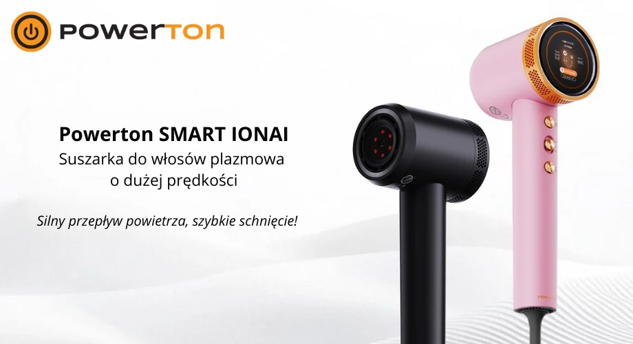 Powerton SMART IONAI Plaukų džiovintuvas su techologią plazmową, rožinė aprašymas - Prekės nuotrauka