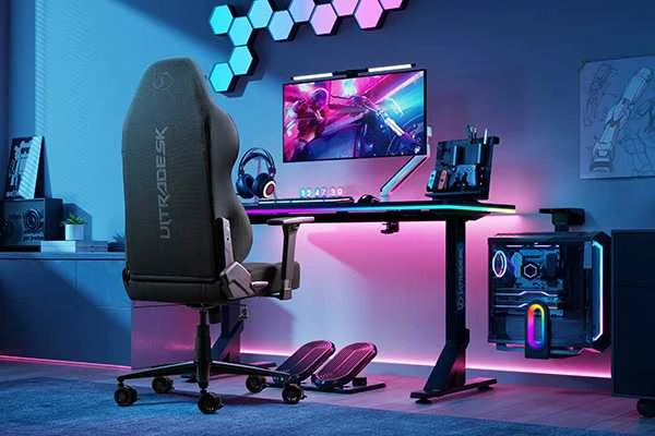 Dla gracza fotel Ultradesk OVERLORD, juoda