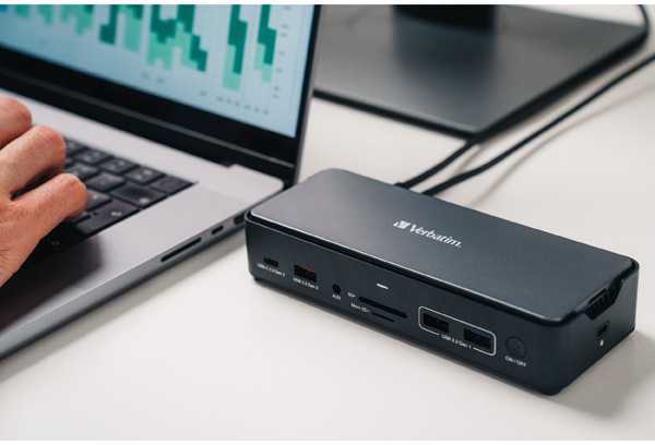 „Verbatim USB-C Pro 15w1“ 2x HDMI | 1x RJ45 | 3x USB-A | 3x USB-C | 1x SD | 1x Micro SD | 1x Audio | 1x DP | 1x SSD pilka