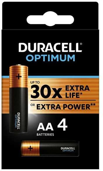 BATTERIES DURACELL OPTIMUM AA 4PCS